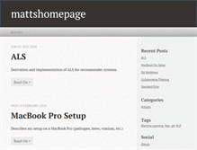 Tablet Screenshot of mattshomepage.com